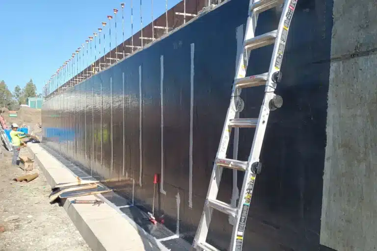 Commercial waterproofing membrane and seam detail in Eugene Oregon